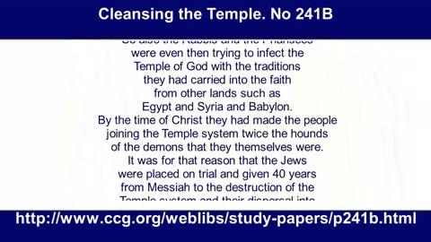 Cleansing the Temple. No 241B