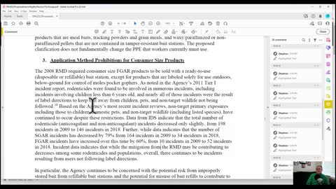 Review of the EPA Interim Rodenticide Regulation Proposal 2022 Part 1