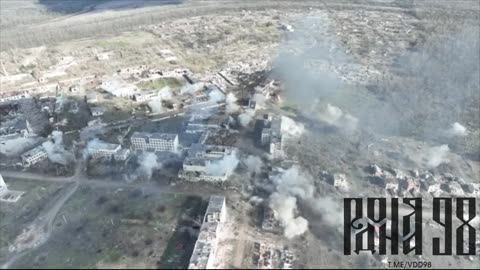 This is the situation in Chasov Yar from a bird's eye view.