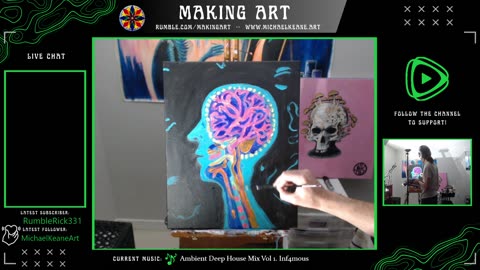 Live Painting - Making Art 9-19-23 - Ambient House Paint Sesh