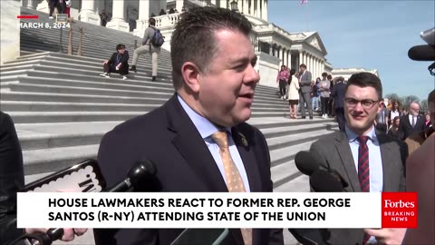 'One Of The Most Bizarre People I Have Ever Met'- Lawmakers React To George Santos's SOTU Visit