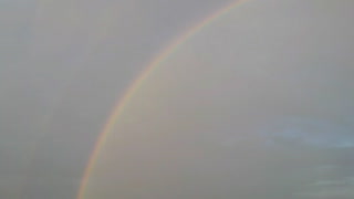 Enormous Cruise Ship Double Rainbow