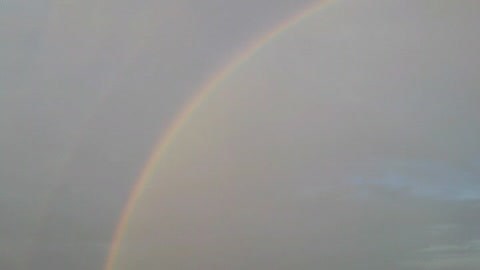 Enormous Cruise Ship Double Rainbow