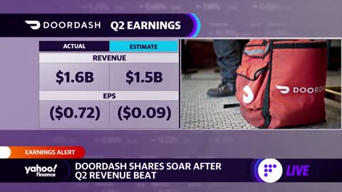 DoorDash stock surges after Q2 earnings report