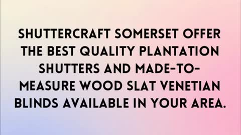 Shuttercraft Somerset | Window Shutters