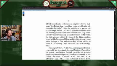 Nick Rekieta analyzes Trump SCOTUS Brief re: 14A Ballot Ban - excellent read-through