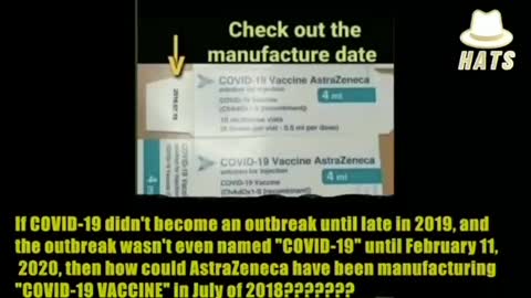 AstraZeneca Vaccine for Covid Made in 2018. This has been a PLANNED death event for mankind