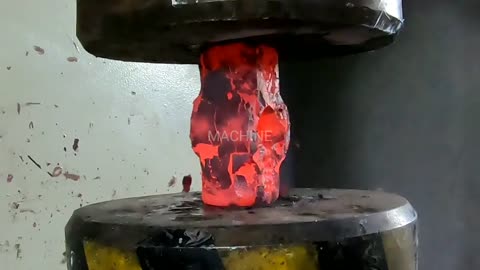 Hydraulic Press Vs. Hammer The Crusher at 1000°C.