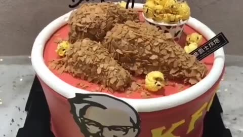 The kfc cake is too realistic to see, try it in the kitchen