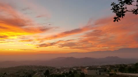 California sunrise in Corona hills