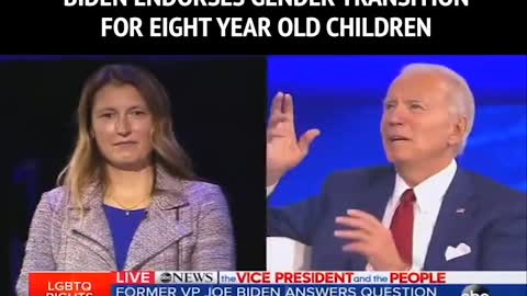 Biden Endorses Gender Transition For Eight Year Olds