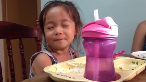 Cute toddler offers to pray, starts speaking in tongues?!