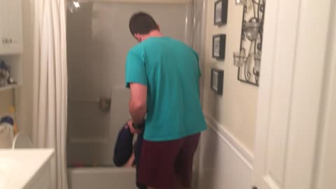 Contagious toddler giggles at bath time will have you laughing