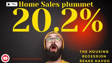 Home Sales Plummet 20.2%, The “Housing Recession” Is Here, With No Positives, Many Will Never Own...