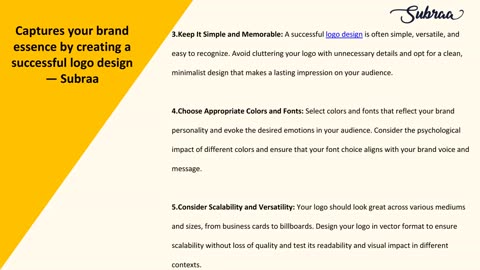 Capture your brand essence by creating a successful logo design — Subraa