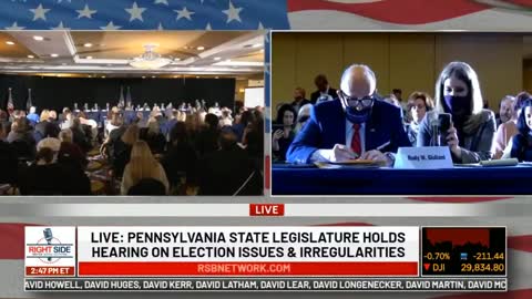 President calls into the Pennsylvania State Legislature Hearing on Election Irregularities.