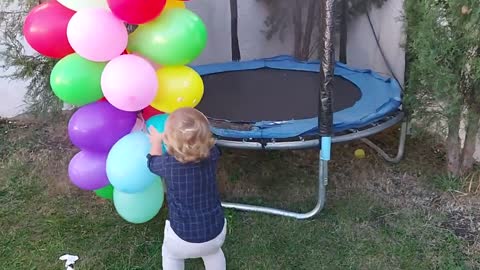 Happy Baby is Blowing up and Blowout Party Balloons - Baby Love
