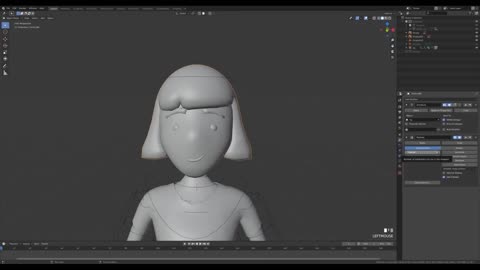 Let's model and render a 3D girl character with Blender! the fifth step.