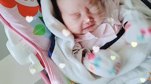 My daughter Kim Bom like a rabbit ~ ♡ 21st day after birth ~