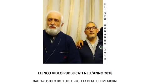 2021.06.20 - Eliseo Bonanno - Elenco Video Anno 2018 (audio sottofondo INNO MARCIA DI VITTORIA DELL'ELOHIM)