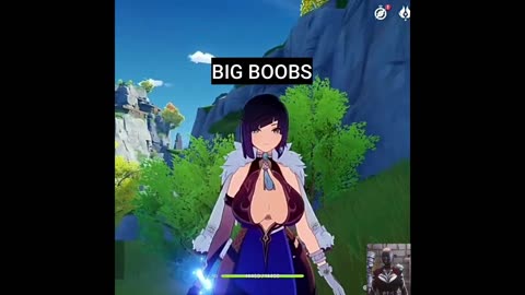 Genshin Impact with Mods Big Boobs, huge tits