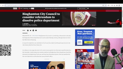 Binghamton NY man dares Democrat City Council to defund police in bold move