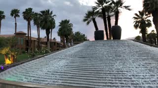 Gorgeous fountain entering Marriott Desert Springs Villas