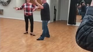 West Coast Swing Dance: Female Push Off Then Twirl