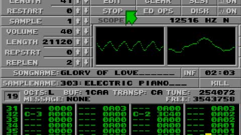 Amiga and Atari ST Protracker Music Mods - Glory of Love