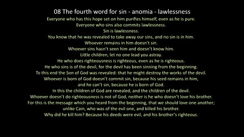 Sin is lawlessness. Reformed Theology. Please use the subtitles / captions