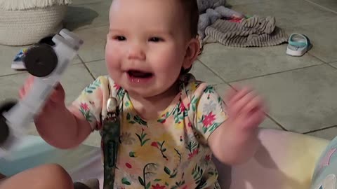 Laughing baby girl