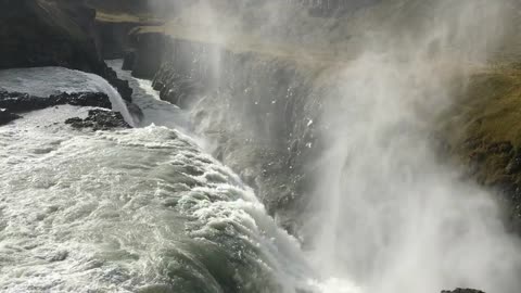 Waterfall Iceland water landscape