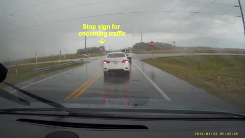 Guy Blows through a Stop Sign