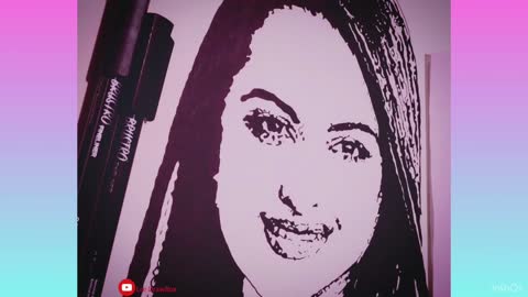 Stencil Art of Actress Sonakshi Sinha