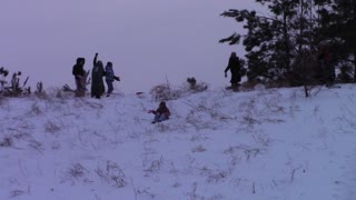 Journey through the snow sledding