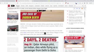2 Pilots In 3 Days Die of Heart Attacks - "Experts Baffled" As Usual...