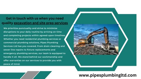 Trusted Excavation Contractors in Sherwood Park | Pipes Plumbing Services Ltd.