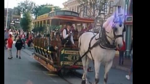 Horse-Drawn Street Cars--Disneyland History--1950's--TMS-464