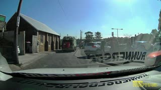 Car Loses Control in Laneway