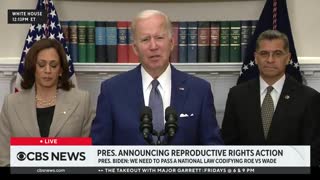President Joe Biden makes a gaffe while speaking about abortion