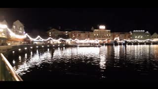 Disney World Boardwalk at night.