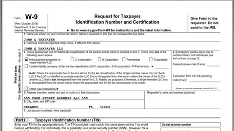 How to Fill Out a Form W-9 for Single Member LLCs