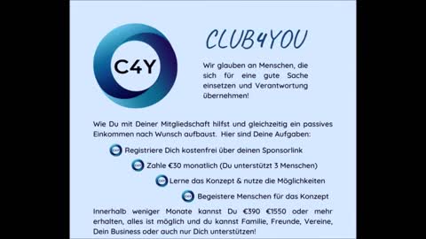 CLUB4YOU Empfehlungsmarketing Online Geldverdienen mit Netzwerk