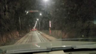 Time-lapse drive through Whittier Tunnel