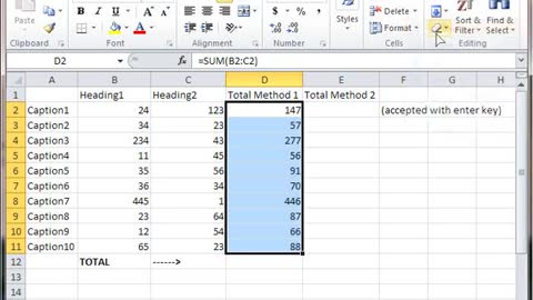 How To Total Rows And Columns In Excel - Best Video
