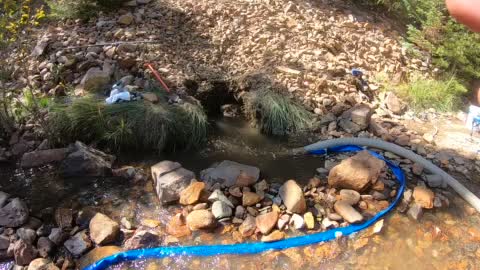 Gold dredging Blackhawk Colorado clear creek day 2