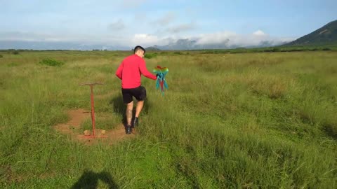 First flight of my scarlet macaw