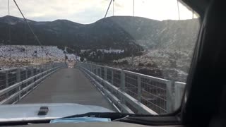 Swinging Suspension Bridge over Green River in NW Colorado