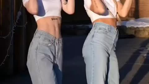 two women sexy dance