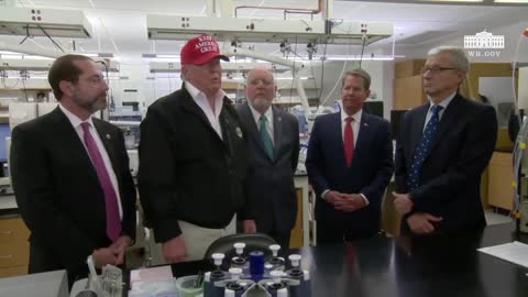 President Trump Mentions Uncle John Trump During CDC Visit